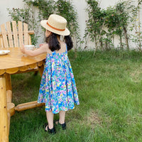 Load image into Gallery viewer, Kid Girls Flower Print Dresses Wholesale 220524215
