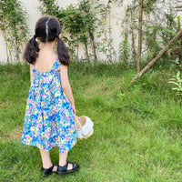 Load image into Gallery viewer, Kid Girls Flower Print Dresses Wholesale 220524215
