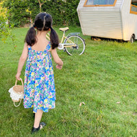 Load image into Gallery viewer, Kid Girls Flower Print Dresses Wholesale 220524215
