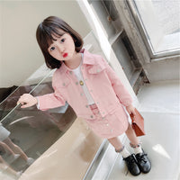 Load image into Gallery viewer, 2 Pieces Set Kid Girls Solid Color Jackets&amp;Outwears And Skirts Wholesale 220524219
