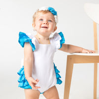 Load image into Gallery viewer, Baby Girls Color-blocking Rompers And Accessories Headwear Wholesale 22052422
