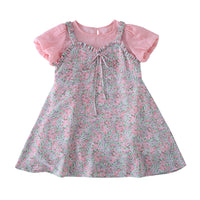 Load image into Gallery viewer, 2 Pieces Set Kid Girls Flower Bow Print Dresses And Tops Wholesale 220524220
