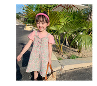 Load image into Gallery viewer, 2 Pieces Set Kid Girls Flower Bow Print Dresses And Tops Wholesale 220524220
