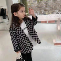 Load image into Gallery viewer, Kid Girls Checked Blazers Wholesale 220524227
