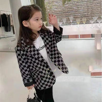Load image into Gallery viewer, Kid Girls Checked Blazers Wholesale 220524227
