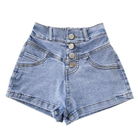 Load image into Gallery viewer, 2 Pieces Set Kid Girls Solid Color Tops And Shorts Wholesale 220524239
