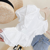 Load image into Gallery viewer, 2 Pieces Set Kid Girls Solid Color Tops And Shorts Wholesale 220524239
