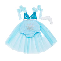 Load image into Gallery viewer, Baby Girls Embroidered Print Rompers And Accessories Headwear Wholesale 22052424
