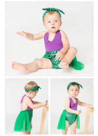 Load image into Gallery viewer, Baby Girls Embroidered Print Rompers And Accessories Headwear Wholesale 22052424
