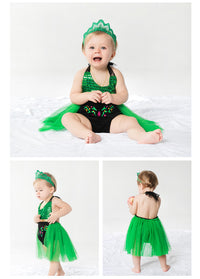 Load image into Gallery viewer, Baby Girls Embroidered Print Rompers And Accessories Headwear Wholesale 22052424
