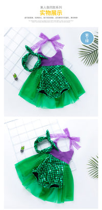 Load image into Gallery viewer, Baby Girls Embroidered Print Rompers And Accessories Headwear Wholesale 22052424
