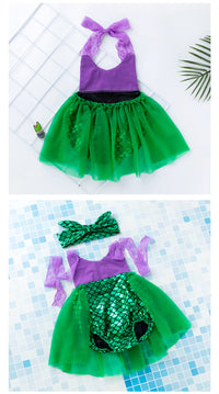 Load image into Gallery viewer, Baby Girls Embroidered Print Rompers And Accessories Headwear Wholesale 22052424
