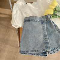 Load image into Gallery viewer, 2 Pieces Set Baby Kid Girls Solid Color Blouses And Shorts Wholesale 220524240
