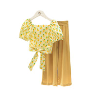 Load image into Gallery viewer, 2 Pieces Set Baby Kid Girls Fruit Print Tops And Solid Color Pants Wholesale 220524247
