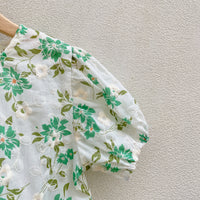 Load image into Gallery viewer, 2 Pieces Set Baby Kid Girls Flower Print Tops And Solid Color Skirts Wholesale 220524249
