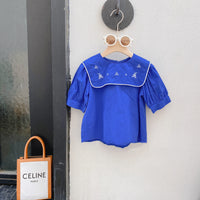 Load image into Gallery viewer, 2 Pieces Set Baby Kid Girls Embroidered Tops And Checked Pants Wholesale 220524255
