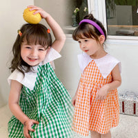 Load image into Gallery viewer, Baby Kid Girls Checked Dresses Wholesale 220524261
