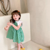 Load image into Gallery viewer, Baby Kid Girls Checked Dresses Wholesale 220524261
