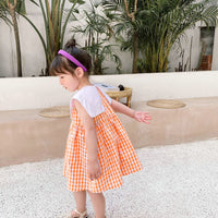 Load image into Gallery viewer, Baby Kid Girls Checked Dresses Wholesale 220524261
