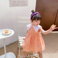 Load image into Gallery viewer, Baby Kid Girls Checked Dresses Wholesale 220524261
