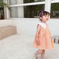Load image into Gallery viewer, Baby Kid Girls Checked Dresses Wholesale 220524261
