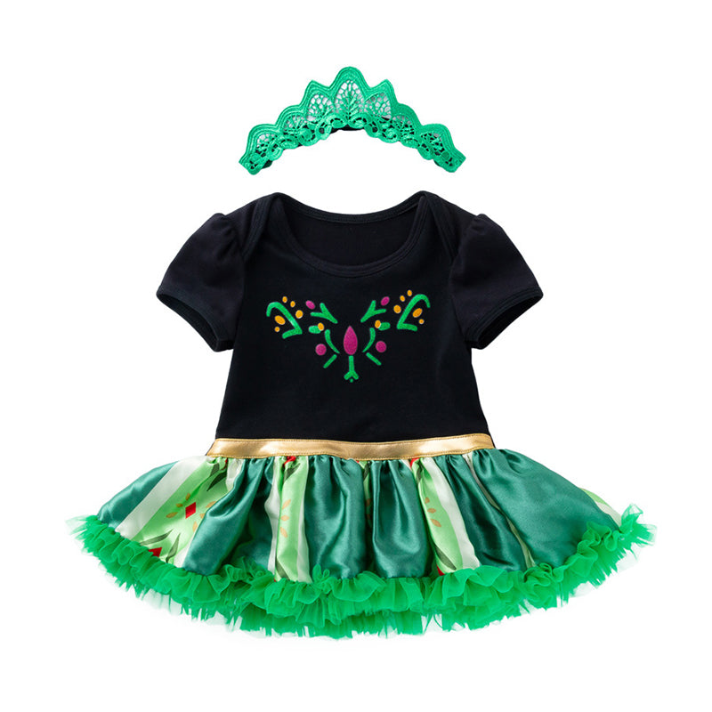 Baby Girls Embroidered Dresses And Accessories Headwear Wholesale 22052428
