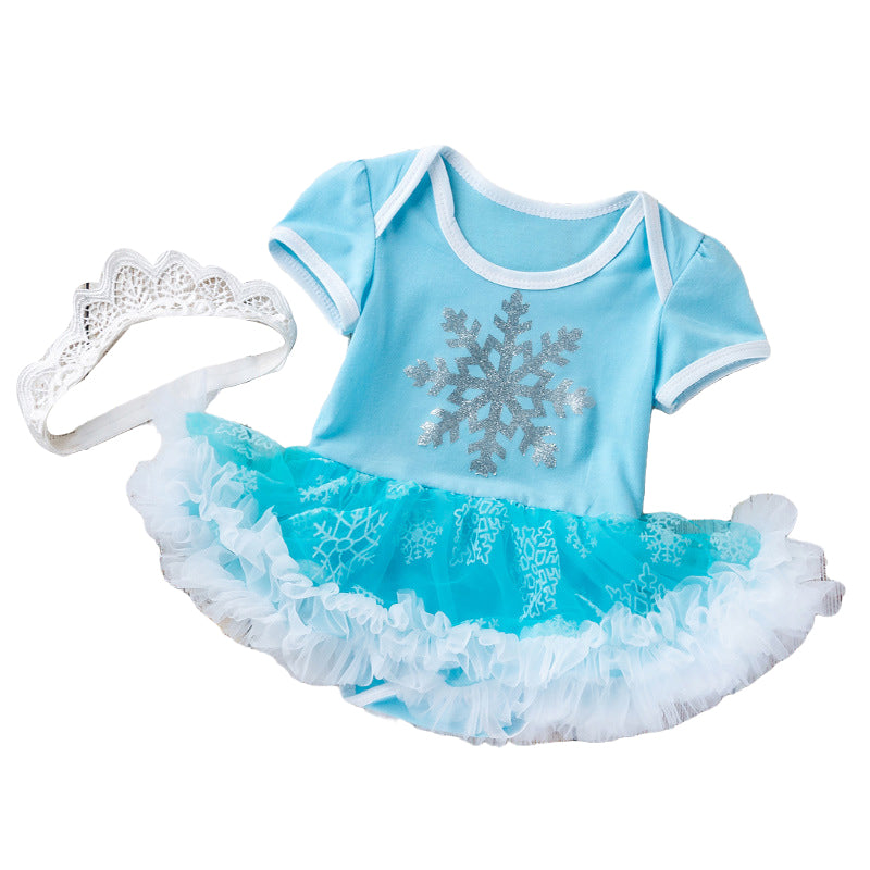 Baby Girls Embroidered Dresses And Accessories Headwear Wholesale 22052428