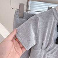 Load image into Gallery viewer, 2 Pieces Set Kid Girls Solid Color Tops And Pants Wholesale 220524286
