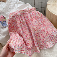 Load image into Gallery viewer, 2 Pieces Set Kid Girls Letters Bow Print Tops And Flower Skirts Wholesale 220524289
