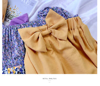 Load image into Gallery viewer, 2 Pieces Set Kid Girls Flower Print Tops And Solid Color Pants Wholesale 220524291
