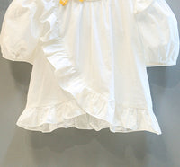 Load image into Gallery viewer, 2 Pieces Set Kid Girls Solid Color Blouses And Lace Shorts Wholesale 220524295
