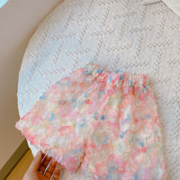 Load image into Gallery viewer, 2 Pieces Set Kid Girls Flower Tops And Shorts Wholesale 220524297
