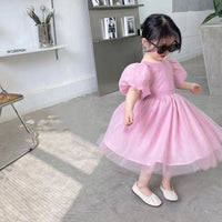 Load image into Gallery viewer, Baby Kid Girls Solid Color Dresses Wholesale 220524299
