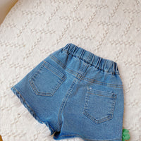 Load image into Gallery viewer, 2 Pieces Set Kid Girls Flower Embroidered Tops And Shorts Wholesale 220524316
