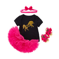 Load image into Gallery viewer, 2 Pieces Set Baby Girls Letters Rompers And Solid Color Skirts Wholesale 22052432
