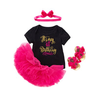 Load image into Gallery viewer, 2 Pieces Set Baby Girls Letters Rompers And Solid Color Skirts Wholesale 22052432
