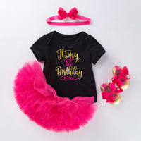 Load image into Gallery viewer, 2 Pieces Set Baby Girls Letters Rompers And Solid Color Skirts Wholesale 22052432
