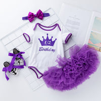 Load image into Gallery viewer, 2 Pieces Set Baby Girls Letters Rompers And Solid Color Skirts Wholesale 22052432
