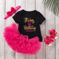 Load image into Gallery viewer, 2 Pieces Set Baby Girls Letters Rompers And Solid Color Skirts Wholesale 22052432
