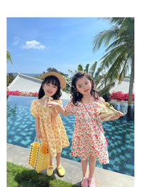 Load image into Gallery viewer, Baby Kid Girls Fruit Print Dresses Wholesale 220524395
