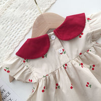 Load image into Gallery viewer, Baby Kid Girls Color-blocking Fruit Print Dresses Wholesale 220524405
