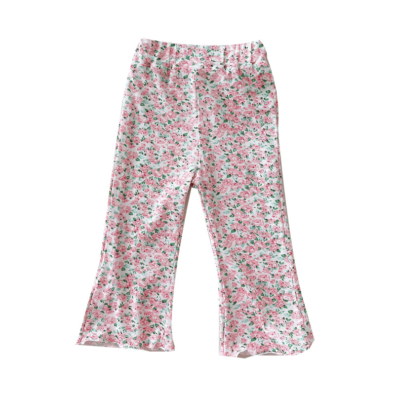 Baby Kid Girls Flower Print Pants Wholesale 220524410