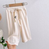 Load image into Gallery viewer, Baby Kid Girls Solid Color Ribbon Pants Wholesale 220524417

