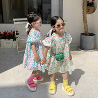 Load image into Gallery viewer, Baby Kid Girls Flower Print Dresses Wholesale 220524424
