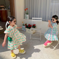 Load image into Gallery viewer, Baby Kid Girls Flower Print Dresses Wholesale 220524424
