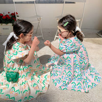 Load image into Gallery viewer, Baby Kid Girls Flower Print Dresses Wholesale 220524424
