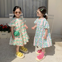 Load image into Gallery viewer, Baby Kid Girls Flower Print Dresses Wholesale 220524424
