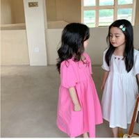 Load image into Gallery viewer, Baby Kid Girls Flower Embroidered Dresses Wholesale 220524427
