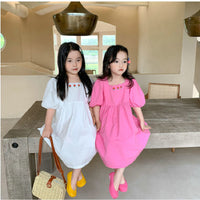 Load image into Gallery viewer, Baby Kid Girls Flower Embroidered Dresses Wholesale 220524427
