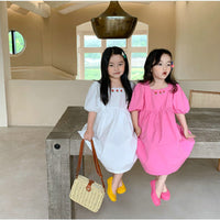 Load image into Gallery viewer, Baby Kid Girls Flower Embroidered Dresses Wholesale 220524427
